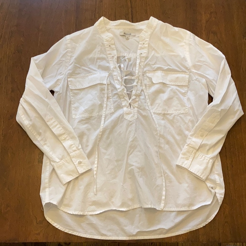 Madewell Lace-Up Popover